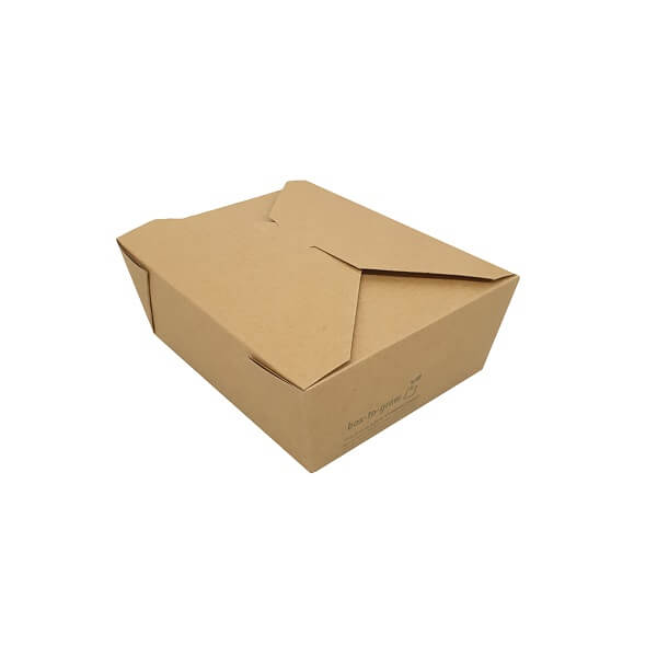 Lunch Box Brown printed with PLA Window BSB Packaging ShieldPak