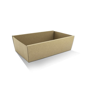 brown corrugated trays
