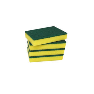 green and yellow scoured sponge