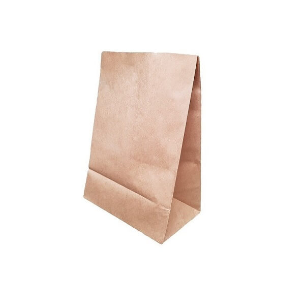 SOS Block Bottom Brown Paper Bag