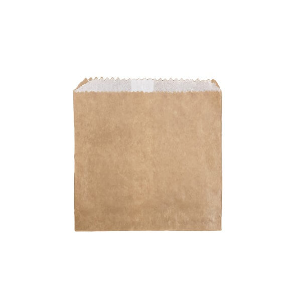 Flat Paper Bag Brown - Greaseproof Lined
