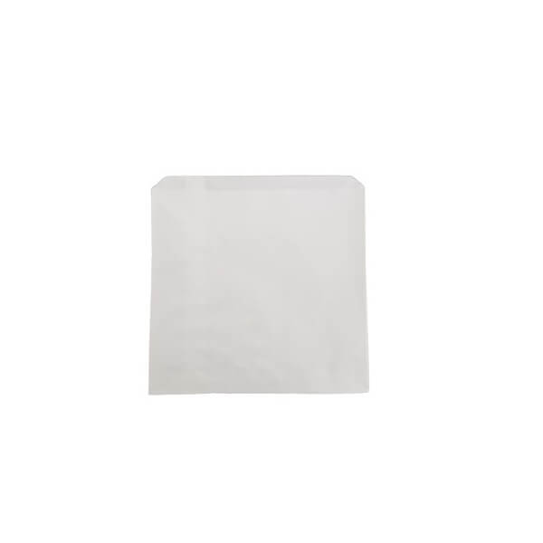 Flat Paper Bag White - Greaseproof Lined