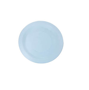 round white plastic plates