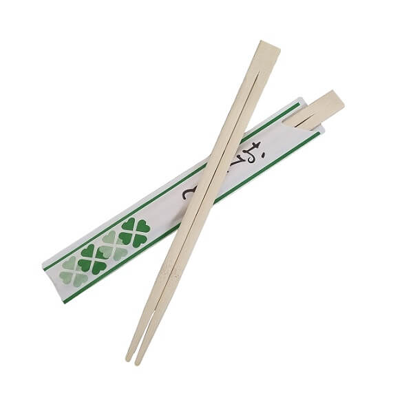 Bamboo Twin Chopsticks 21cm - Paper Wrapped