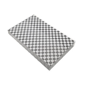 greaseproof paper black check print