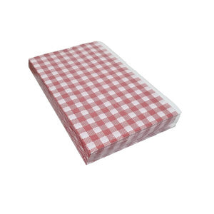 greaseproof paper red check print