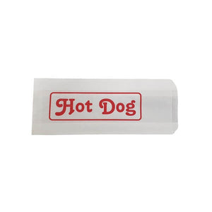 hot dog white paper bags