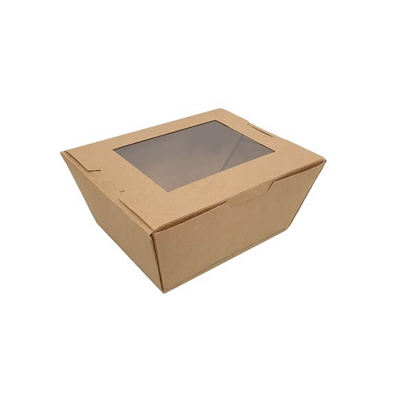 Window PLA Brown Lunch Boxes