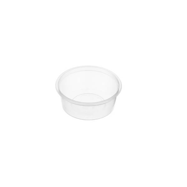 Plastic round PP clear container