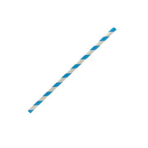 blue striper paper straws