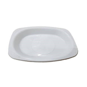 oval white plastic plates